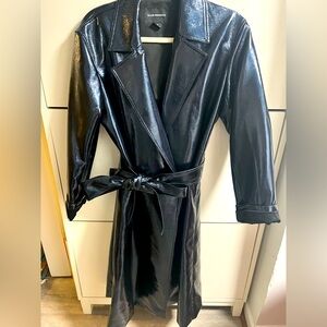 Club Monaco Navy Wrap Rain Trench-coat